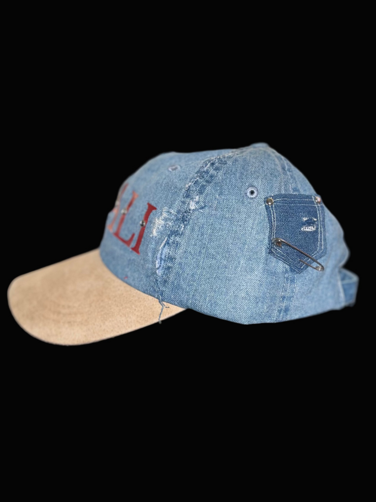 DISTRESSED DENIM HAT