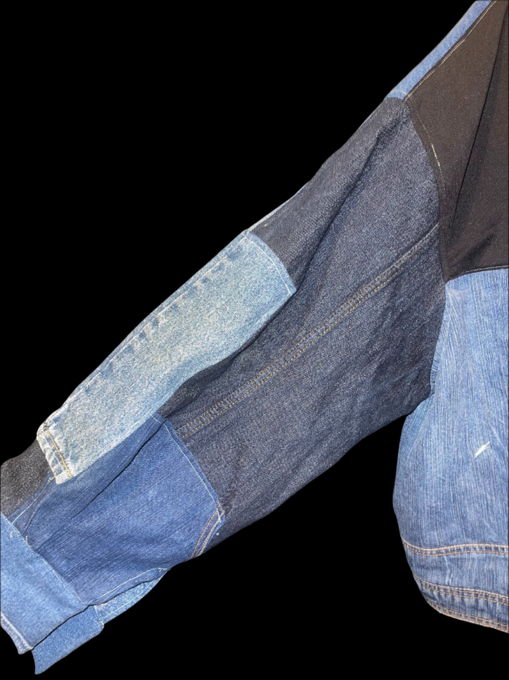 MULTI DENIM ZIP UP JACKET
