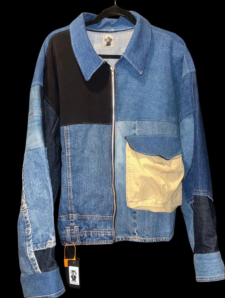 MULTI DENIM ZIP UP JACKET