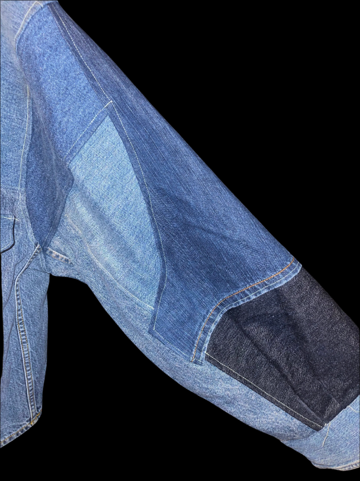 MULTI DENIM ZIP UP JACKET