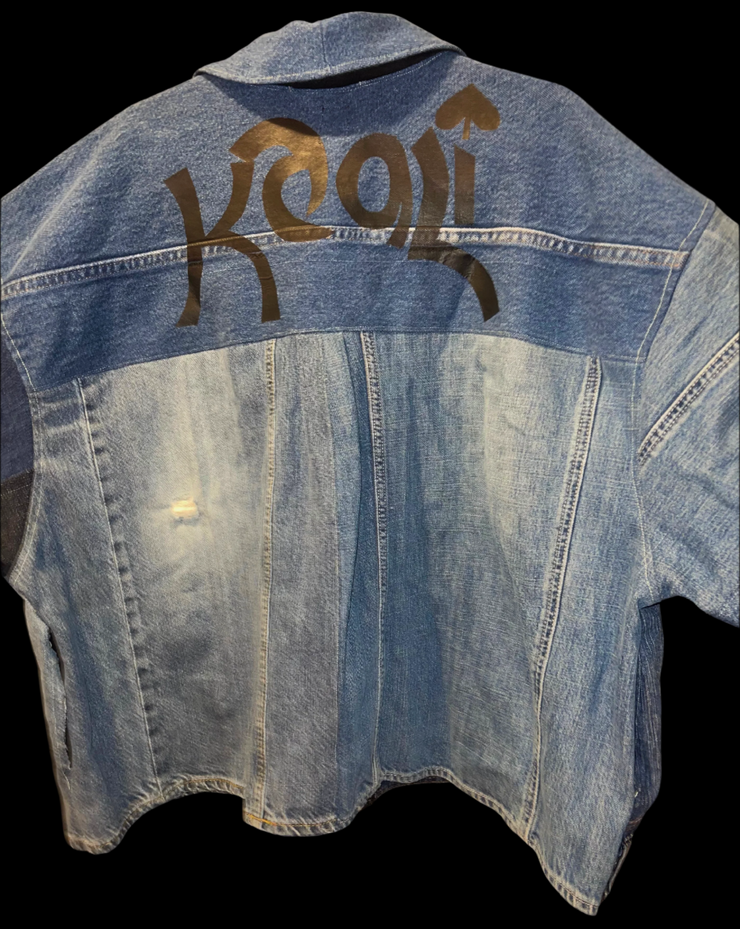 MULTI DENIM ZIP UP JACKET