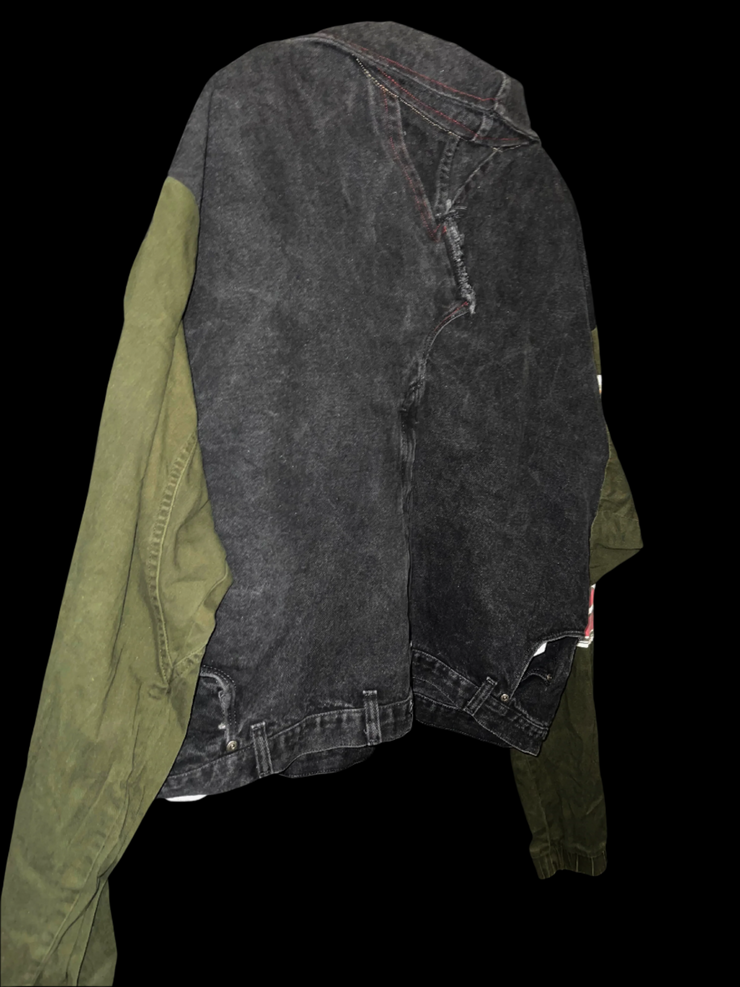 BLACK DENIM PULL OVER