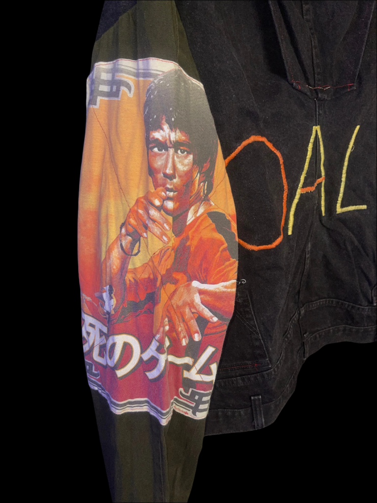BLACK DENIM PULL OVER