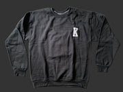 POCKET BLACK CREW NECK