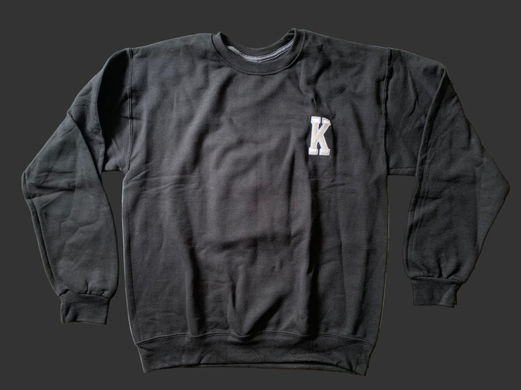 POCKET BLACK CREW NECK