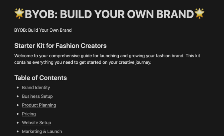 Start Your Own Brand